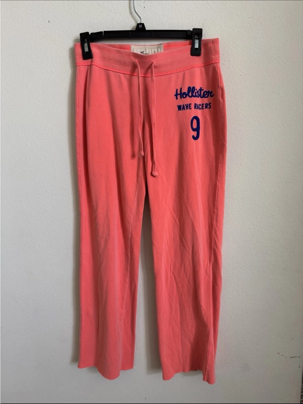 Y2K Hollister Coral Orange Pink Beach Low Waist Flare Sweat Pants Size S